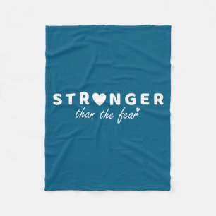 Stronger Than Fear Men Women Message Saying Quote  Fleece Blanket