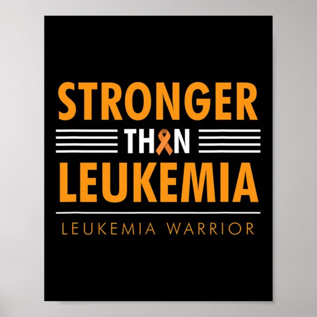 Stronger than leukaemia - Awareness ribbon  Poster (Front)