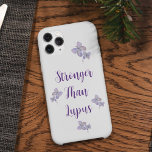 Stronger than lupus iPhone 11 case<br><div class="desc">Raise Lupus Awareness and remind yourself that you ARE stronger than lupus with this phone case featuring my original watercolor illustrations of purple butterflies.</div>