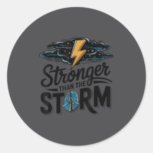 Stronger Than The Motivational Insrational Sitive Classic Round Sticker