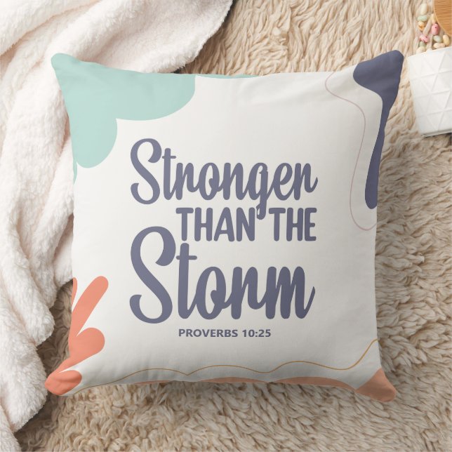 Stronger Than The Storm Abstract Shapes Pillow (Blanket)