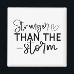 "Stronger Than the Storm" Boho Inspirational Magnet<br><div class="desc">Stay grounded and inspired with this minimalist "Stronger Than the Storm" boho-style magnet. Featuring elegant black-and-white handwritten typography, this design is a daily reminder of inner strength and resilience. Whether you place it on your fridge, locker, or workspace, this magnet adds a meaningful touch to any space. Perfect as a...</div>