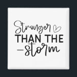 "Stronger Than the Storm" Boho Inspirational Magnet<br><div class="desc">Stay grounded and inspired with this minimalist "Stronger Than the Storm" boho-style magnet. Featuring elegant black-and-white handwritten typography, this design is a daily reminder of inner strength and resilience. Whether you place it on your fridge, locker, or workspace, this magnet adds a meaningful touch to any space. Perfect as a...</div>