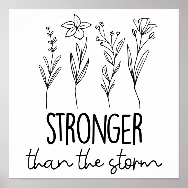 Stronger than the Storm for Mental Health Matters Poster (Front)
