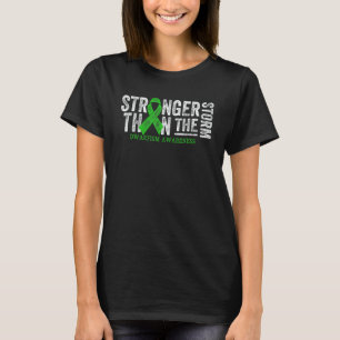 Stronger Than The Storm Green Ribbon Dwarfism Awar T-Shirt
