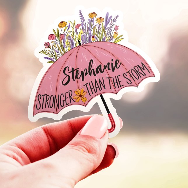Stronger Than The Storm Umbrella Custom Name Vinyl (Creator Uploaded)