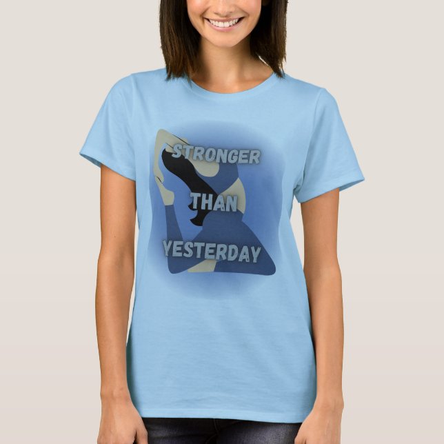 Stronger Than Yesterday – Motivational Gym Tee (Front)