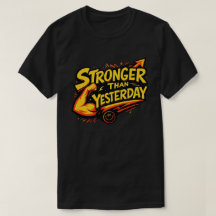 Stronger Than Yesterday Motivational Typography