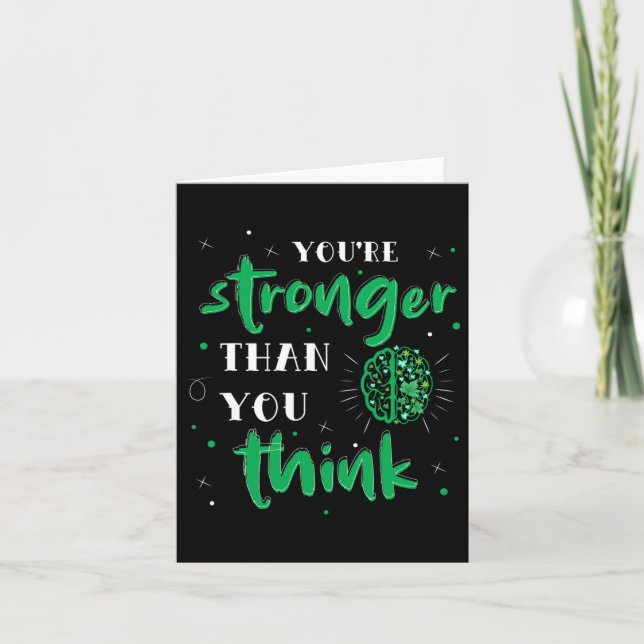 Stronger Than You Think Mental Health Autism Aware Card (Front)
