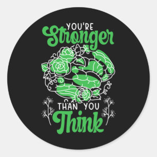 Stronger Than You Think Mental Health Awareness Classic Round Sticker