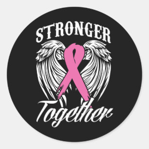 Stronger Together Breast Cancer Awareness Month Pi Classic Round Sticker