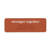 Stronger Together Holiday Label