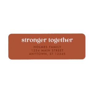 Stronger Together Holiday Label