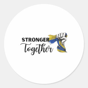 Stronger Together I Stand With Ukraine Ukrainian F Classic Round Sticker