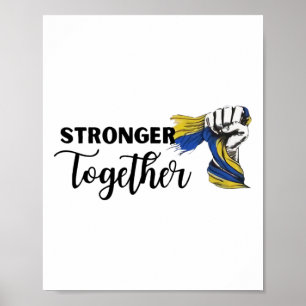 Stronger Together I Stand With Ukraine Ukrainian F Poster