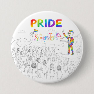 Stronger Together PRIDE Button