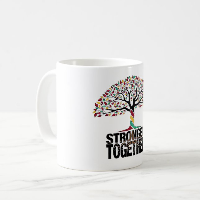 stronger together print coffee mug (Front Left)