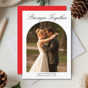 Stronger Together Romantic Couple Holiday Card