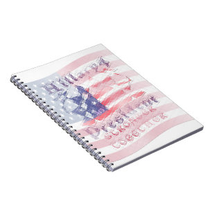 Stronger together USA Hillary 4 President American Notebook