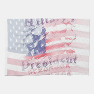 Stronger together USA Hillary 4 President American Tea Towel