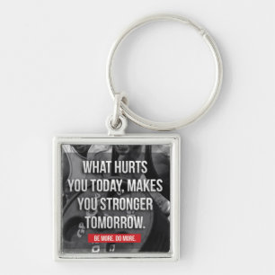 STRONGER TOMORROW - "Body building" Motivational Key Ring