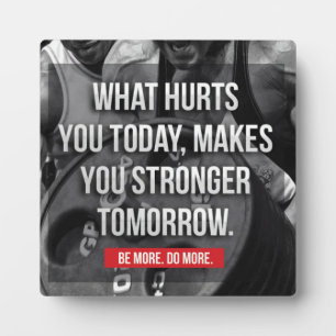 STRONGER TOMORROW - "Body building" Motivational Plaque