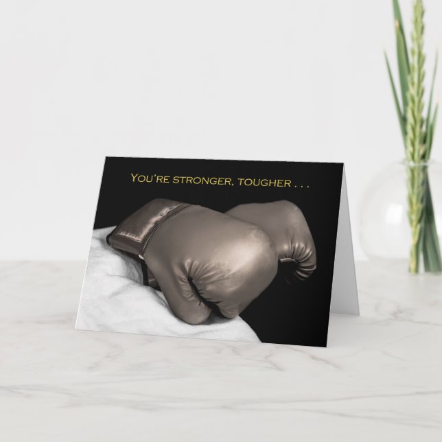 Stronger, Tougher, Tenacious Cancer Encouragement Card (Front)