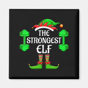 Strongest Elf Matching Family Group Christmas Part Magnet