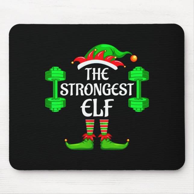Strongest Elf Matching Family Group Christmas Part Mouse Mat (Front)