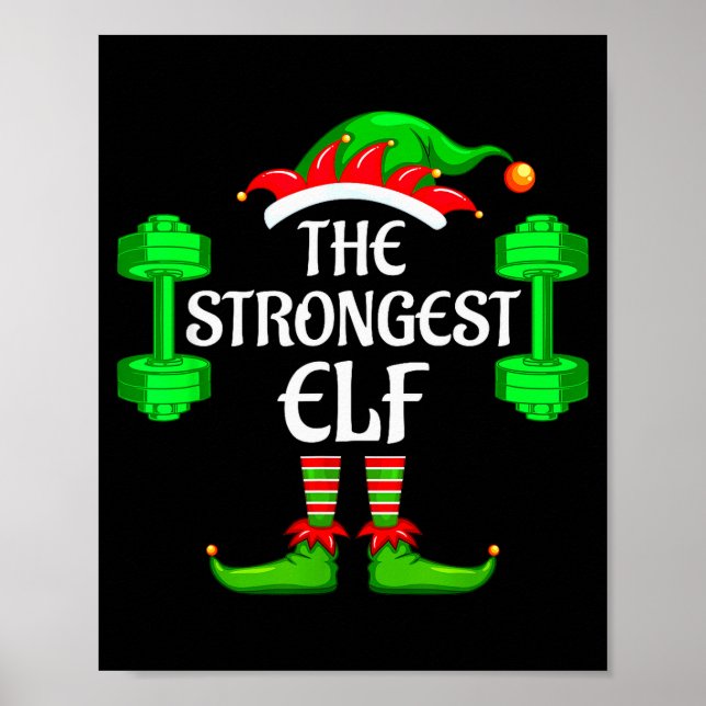 Strongest Elf Matching Family Group Christmas Part Poster (Front)