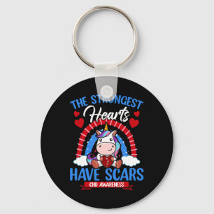 Strongest Hearts Have Scars Chd Awareness Cute Uni Key Ring