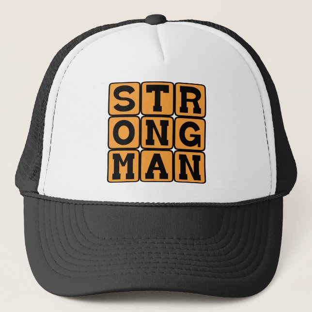 Strongman, Bodybuilder Trucker Hat (Front)