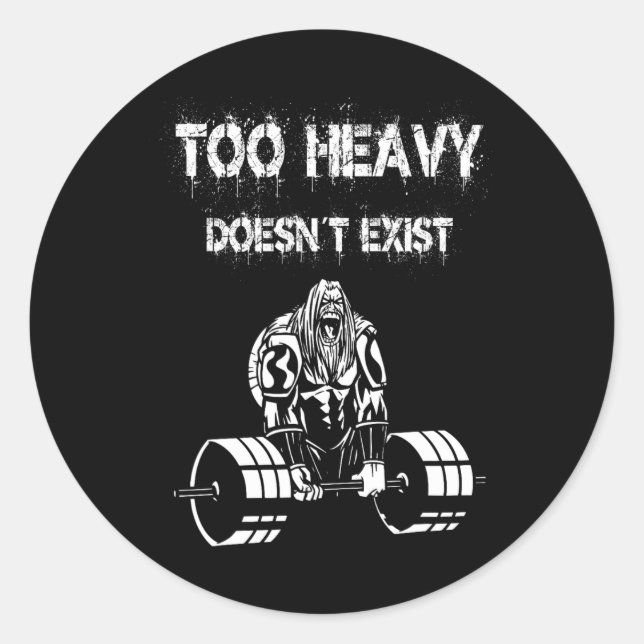 Strongman  classic round sticker (Front)