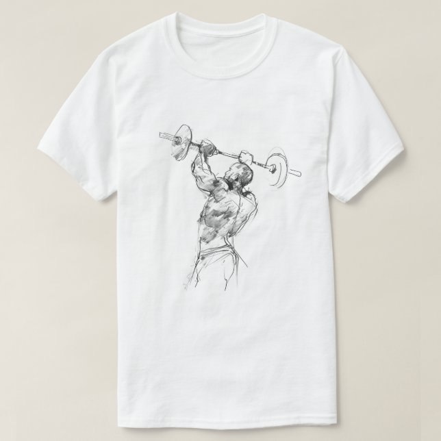 Strongman Lifting Weights T-Shirt (Design Front)