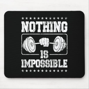 Strongman Nothing Is Impossible Bodybuilder Access Mouse Mat