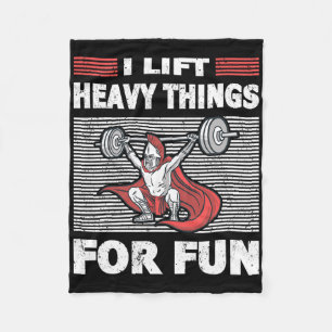 Strongman Outfit Heavy Things For Fun Bodybuilding Fleece Blanket
