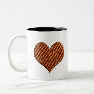 Stroopwafel hartjes Two-Tone coffee mug