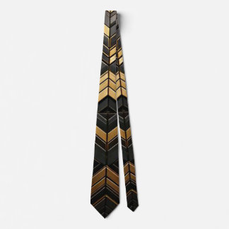 Stropdas black gold tie