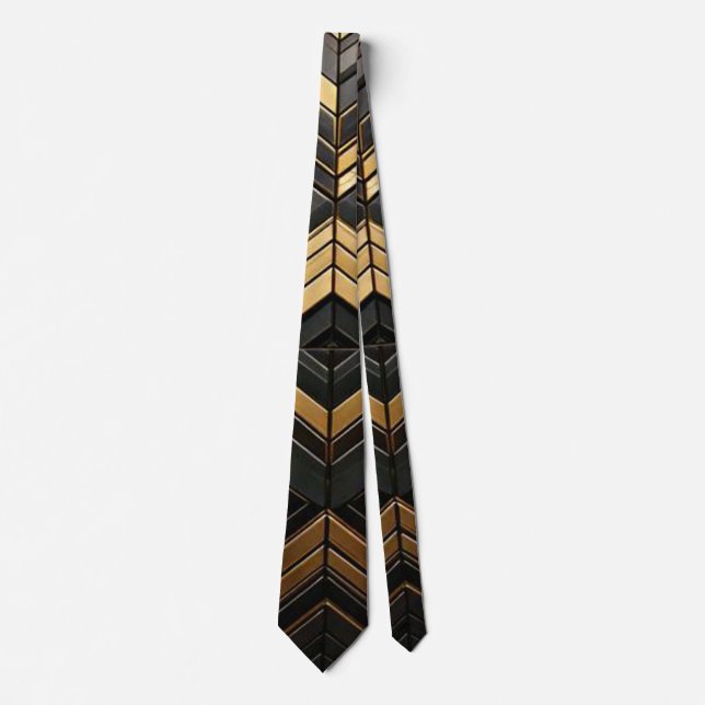Stropdas black gold tie (Front)