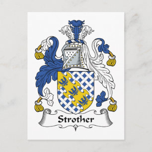 Strother Family Crest Postcard