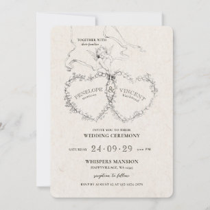 Struck by Cupid's Arrow  Wedding Invitation
