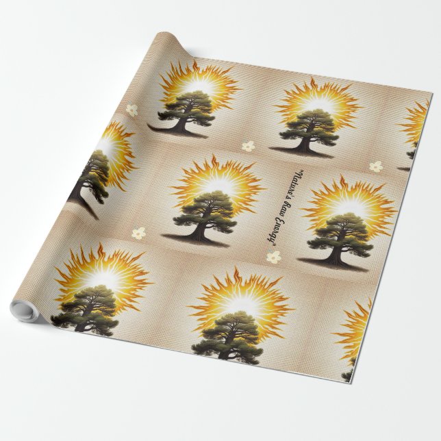 "Struck by Nature" Wrapping Paper (Unrolled)