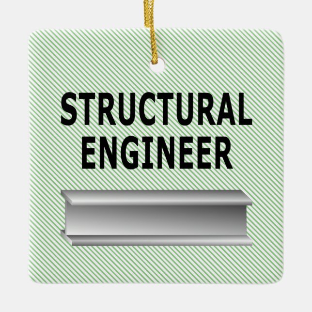 Structural Engineer Beam Ceramic Ornament (Front)