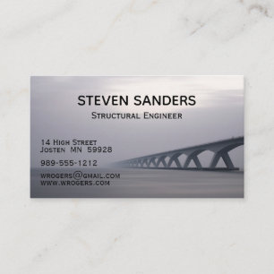 Structural Engineer - Bridge Over Water Business Card