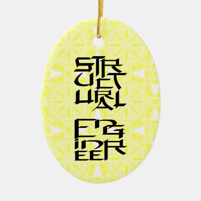 Structural Engineer Character Ceramic Tree Decoration (Front)