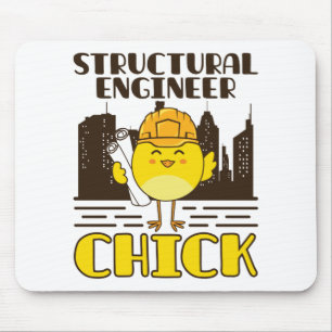 Structural Engineer Chick Civil Engineering Mouse Mat