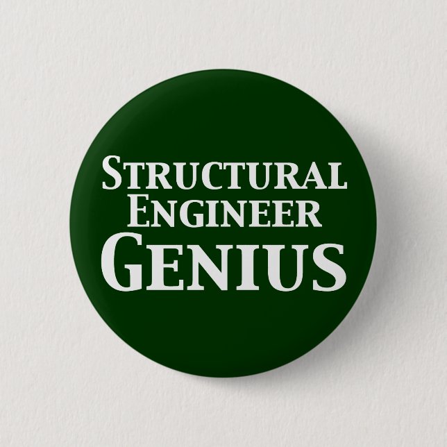 Structural Engineer Genius Gifts 6 Cm Round Badge (Front)