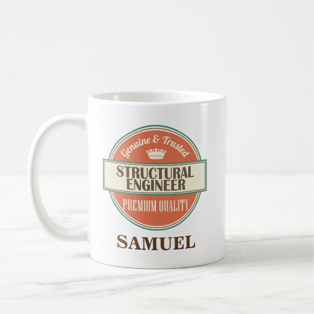 Structural Engineer Personalised Office Mug Gift (Left)