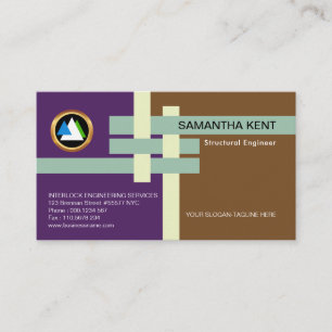 Structural Interlocking Joints Engineering Business Card