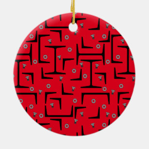 Structural Steel Pattern Ceramic Tree Decoration